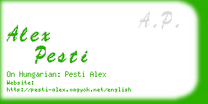 alex pesti business card